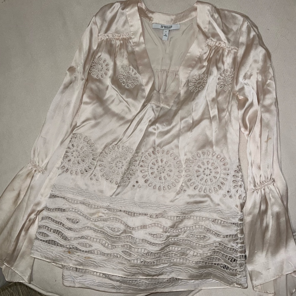 Derek Lam 10 Crosby Long Sleeve Silk Shirt